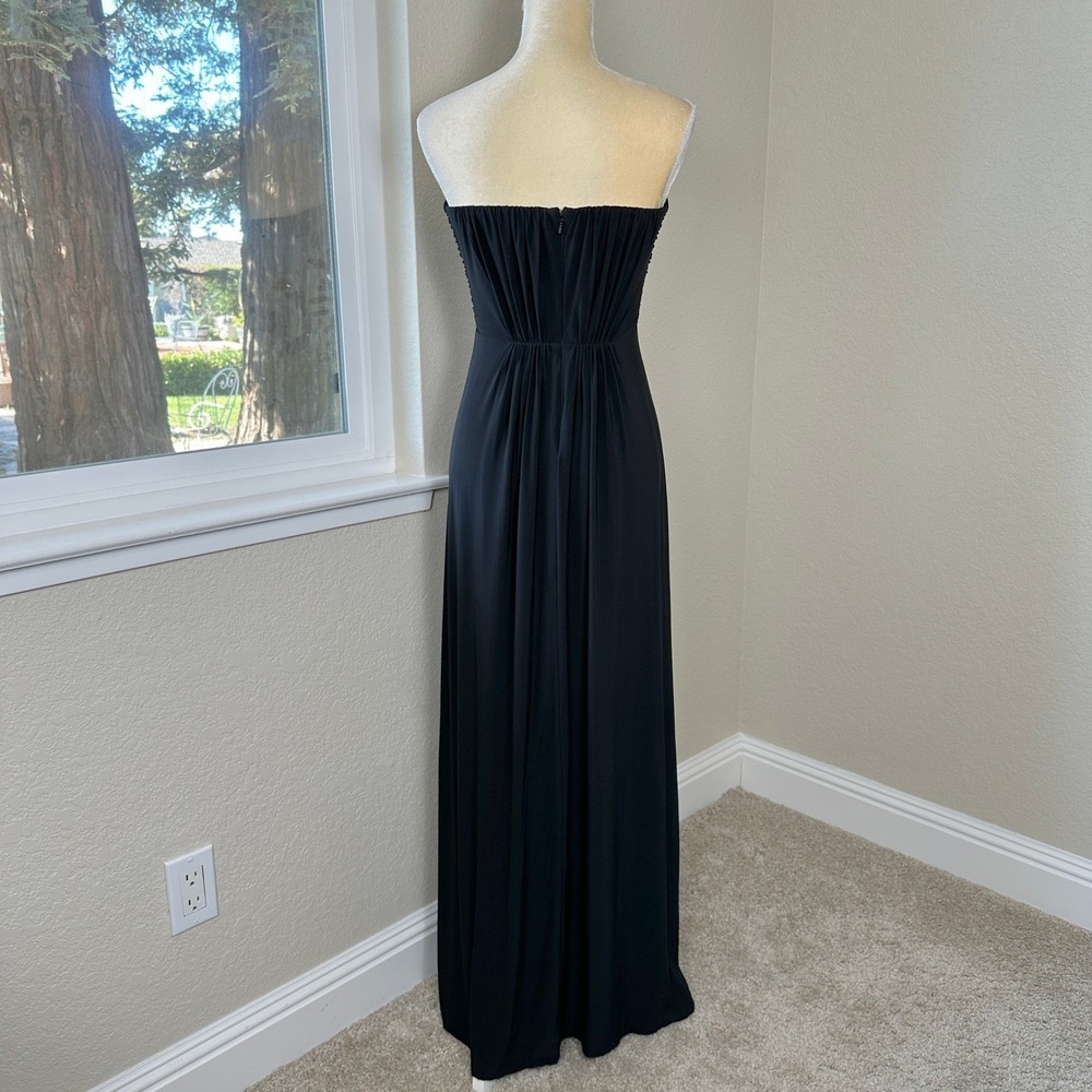 BCBG Paris Black Strapless Maxi Dress Womens 4 Formal Evening Gown Elegant Party - Picture 2 of 9